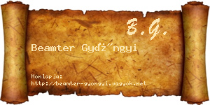 Beamter Gyöngyi névjegykártya